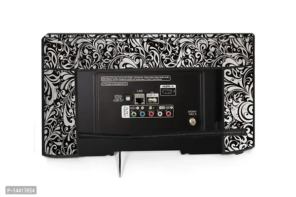 Stylista Waterproof LED TV Cover for All 40 Inch Models Floral Pattern Black-thumb5