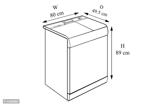 Stylista Washing Machine Cover Compatible for GODREJ Semi-Automatic Top Loading-thumb4