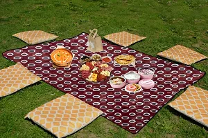 Stylista Bed Server Food mats/Outdoor Picnic mat Reversible WxL in Inches 36x27 can be Doubled up to WxL 36x54-thumb3