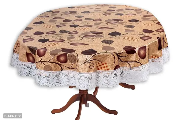 Stylista 8 Seater Table Cover Oval Shaped WxL 60x90 inches with White Border lace