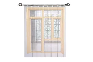 Stylista Recycled Transparent AC Curtain -4.5 feet x5 feet, 0.30mm Thickness with 8 Hooks-thumb1