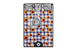 Stylista Washing Machine Cover Compatible for Whirlpool 7.5 Kg Fully-Automatic WHITEMAGIC Elite 7.5 Gingham Floral Pattern Blue-thumb4