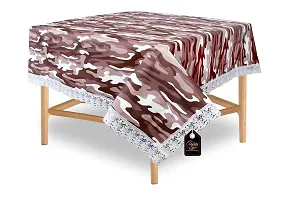 Stylista Waterproof Square 4 Seater Center Coffee Study Dining Table Cover Size 48x48 inches Camouflage Pattern Multicolor-thumb1