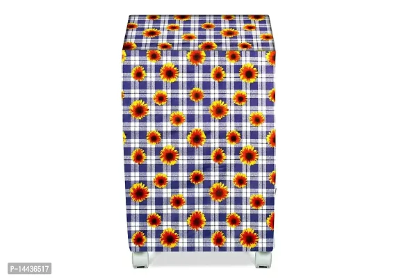 Stylista Cooler Cover Compatible for V-Guard Aikido 70 Liter Desert Cooler Gingham Floral Pattern Blue-thumb3