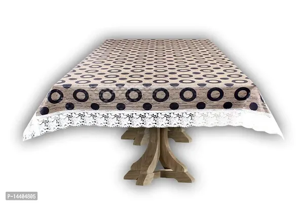 Stylista 10 Seater Dining Table Cover Size 60x120 Inches Geometric Pattern Yellow-thumb2
