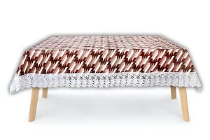 Stylista Waterproof 6 Seater Dining Table Cover Size 60x90 Inches Symmetric Pattern Maroon-thumb2