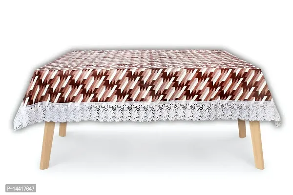 Stylista Waterproof 6 Seater Dining Table Cover Size 60x90 Inches Symmetric Pattern Maroon-thumb3