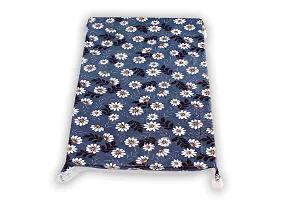 Stylista 8 Seater Dining Table Cover Size 60x108 Inches Floral Pattern Blueish Grey-thumb2