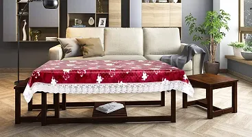 Stylista Center Table Cover Size 40x60 Inches Floral Pattern Red-thumb1