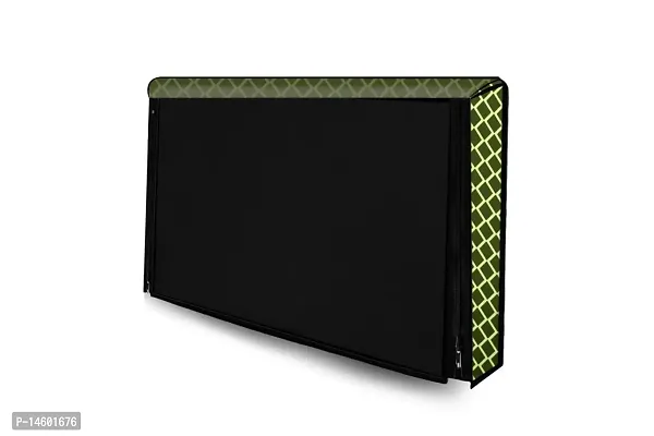 Stylista Check Polyester LED/LCD TV Cover for 42 Inches All Brands and Models, Check Military-thumb3