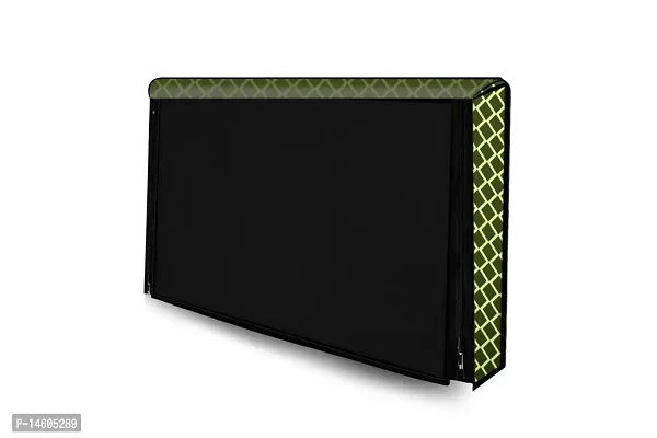 Stylista Check Polyester LED/LCD TV Cover for 39 Inches All Brands and Models, Check Military-thumb3