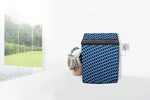 Stylista Washing Machine Cover Compatible for LG 11 kg semi Automatic Top Loading P1145SRAZ Argyle Pattern Blue-thumb1