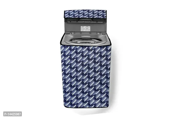 Stylista Washing Machine Cover Compatible for Whirlpool 6.2 kg Fully-Automatic Top Loading WHITEMAGIC Royal 6.2 Symmetric Pattern Blue-thumb0