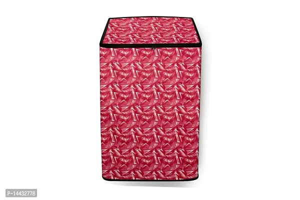 Stylista Washing Machine Cover Compatible for Samsung 7 KG Fully-Automatic Top Loading WA70N4261SS/TL Frieze Pattern Red-thumb3