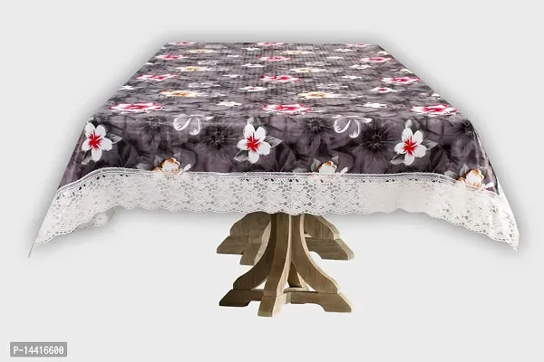 Stylista Waterproof 2 Seater Table Cover Size 45x70 Inches Floral Pattern Grey-thumb0