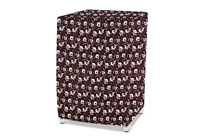 Stylista Air Cooler Cover Compatible for Kumaka Plastic Kmk-Tf23-F 23 LTR Tower Cooler, Ployester, Floral Pattern Coffee Brown-thumb1