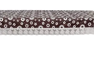 Stylista 10 Seater Dining Table Cover Size 60x120 Inches Floral Pattern White-thumb4