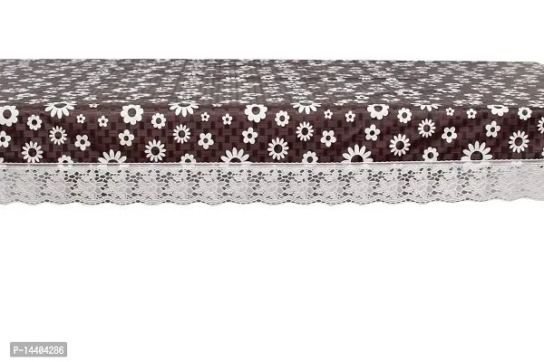 Stylista 10 Seater Dining Table Cover Size 60x120 Inches Floral Pattern White-thumb5