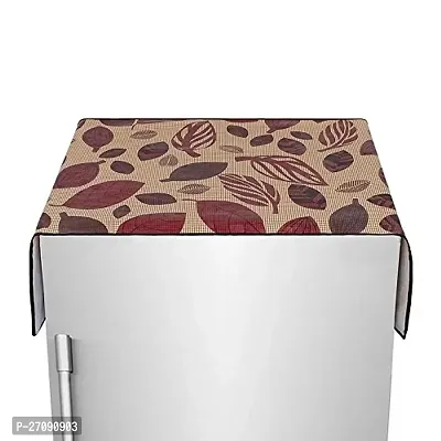 Stylish Fridge Top Cover Printed Trellis Pattern On Grey Base