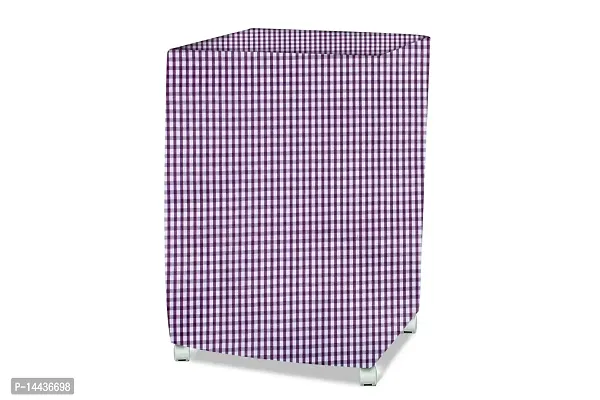 Stylista Cooler Cover Compatible for Kumaka Plastic Kmk-Tf23-F 23 Liter Tower Cooler Pin Check Pattern Voilet-thumb2