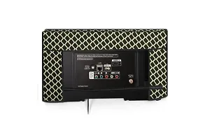 Stylista Check Polyester LED/LCD TV Cover for 39 Inches All Brands and Models, Check Coffee-thumb4