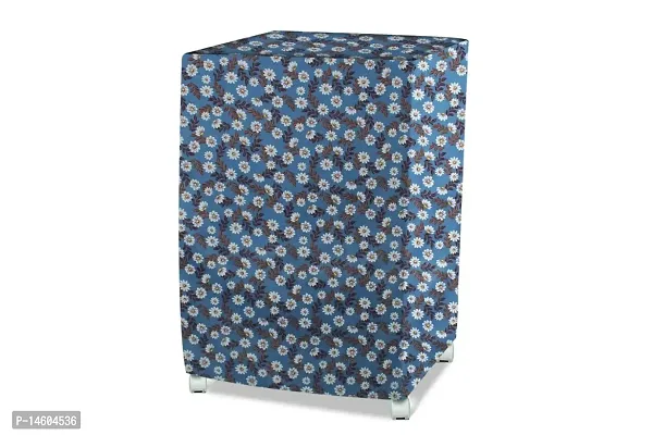 Stylista Air Cooler Cover Compatible for Kumaka Plastic Kmk-Tf23-F 23 LTR Tower Cooler, Ployester, Floral Pattern Blueish Grey-thumb2