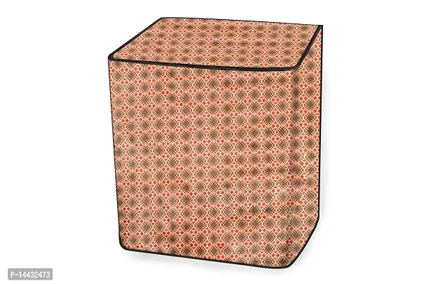 Stylista Washing Machine Cover Compatible for Haier 6.2 kg semi Automatic HTW62-187BO Surface Pattern Brown-thumb5