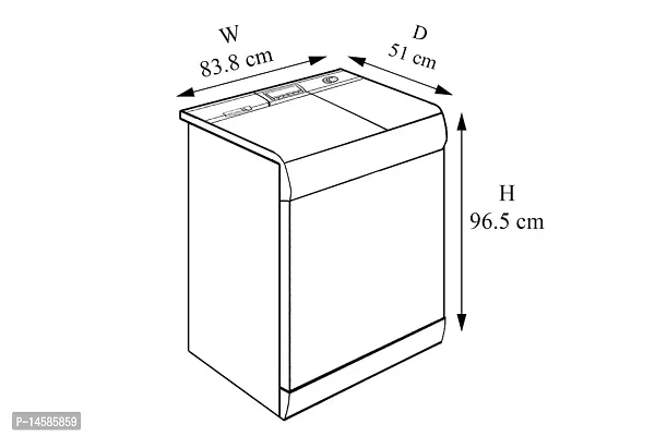 Stylista PVC Washing Machine Cover Compatible for Samsung 7.2 Kg Semi-Automatic Top Loading WT725QPNDMPXTL, Wooden Pattern Cream-thumb4