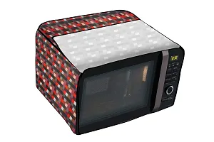 Stylista Microwave Oven Cover for Whirlpool Magicook Classic 20L Solo Lattice Pattern Red-thumb4