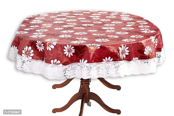 Stylista Oval Centre Table Cover WxL 40x60 inches with White Border lace-thumb0