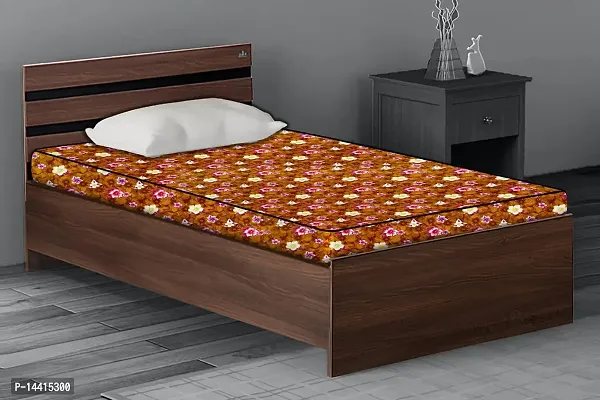 Stylista Mattress Protector Hypoallergenic/Waterproof Polyester Single Bed Size LxW 75x36 Orange-thumb0