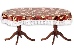 Stylista Oval Centre Table Cover WxL 40x60 inches with White Border lace-thumb3