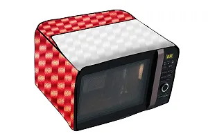 Stylista Microwave Oven Cover for Kenstar 20 L Convection KJ20CBG101 Gingham Pattern Red-thumb4