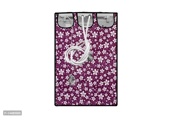 Stylista Washing Machine Cover Compatible for LG 7.0 Kg 5 Star Smart Inverter Fully-Automatic Top Loading Washing Machine T70SKSF1Z,? Floral Pattern Purple-thumb5