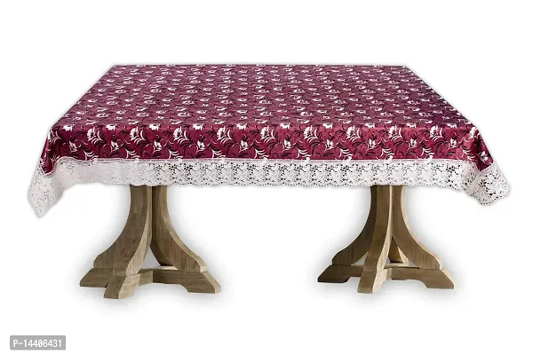 Stylista 8 Seater Dining Table Cover Size 60x108 Inches Floral Pattern Magenta-thumb4