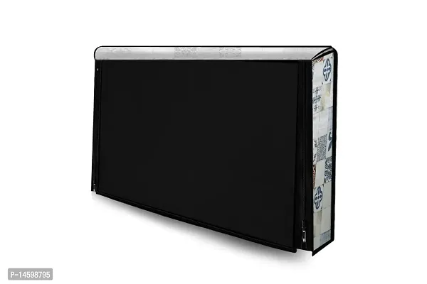 Stylista Printed PVC LED/LCD TV Cover for 43 Inches All Brands and Models, Mosaic Pattern Cream-thumb3