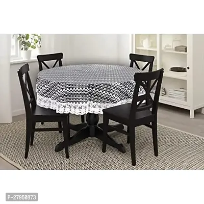 Stylista Waterproof 4 Seater Round Table Cover 60 Inches Diameter Symmetric Pattern Grey-thumb0