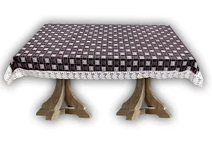 Stylista 4 Seater Dining Table Cover Size 54x78 Inches Basketweave Pattern Grey-thumb3