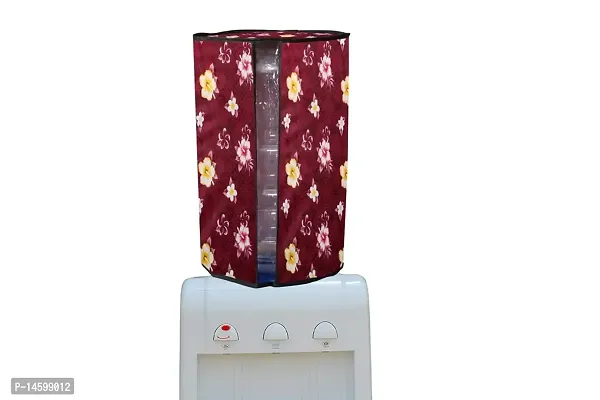 Stylista PVC 20ltr Water Dispenser Bottle Cover Pack of 2, Floral Pattern Red