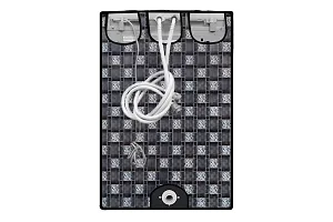 Stylista Washing Machine Cover Compatible for LG 6.2 kg T7281NDDLG Fully Automatic Top Load, Traditional Checkered Pattern Grey-thumb4