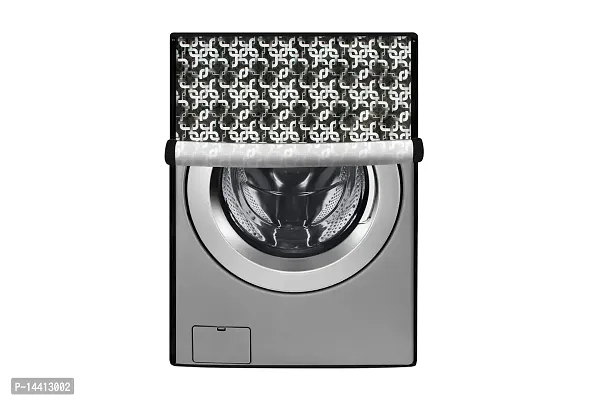 Stylista Washing Machine Cover Compatible for Bosch 8 Kg Inverter Fully-Automatic Front Loading Washing Machine WAJ28262IN Trellis Pattern Grey