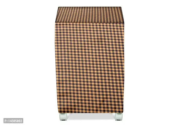 Stylista Air Cooler Cover Compatible for Kumaka Plastic Kmk-Tf23-F 23 LTR Tower Cooler, Ployester, Gingham Pattern Yellow-thumb3