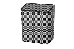 Stylista PVC Washing Machine Cover Compatible for Samsung 7.2 Kg Semi-Automatic Top Loading WT727QPNDMW, Checkered Pattern Black-thumb4