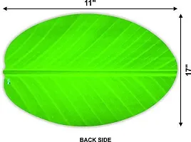 Stylista 6 Units PVC Banana Leaf Shape Dining Table Place Mats 11x17 inches-thumb3