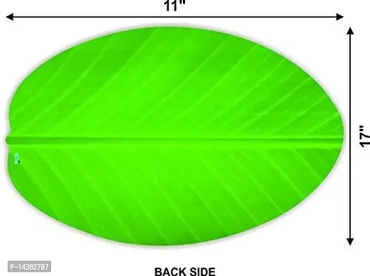 Stylista 6 Units PVC Banana Leaf Shape Dining Table Place Mats 11x17 inches-thumb4