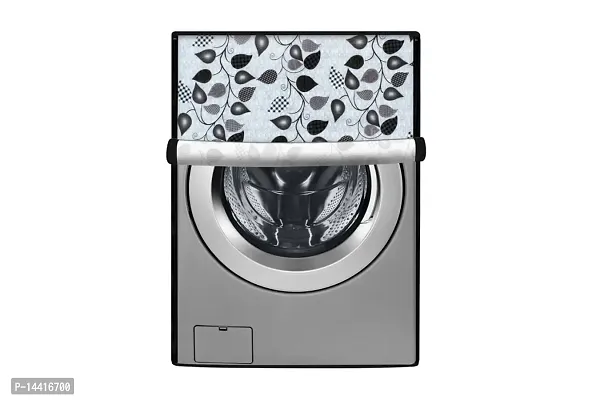 Stylista Washing Machine Cover Compatible for Front Load IFB Senator Aqua SX - 8 Kg Petals Pattern Grey