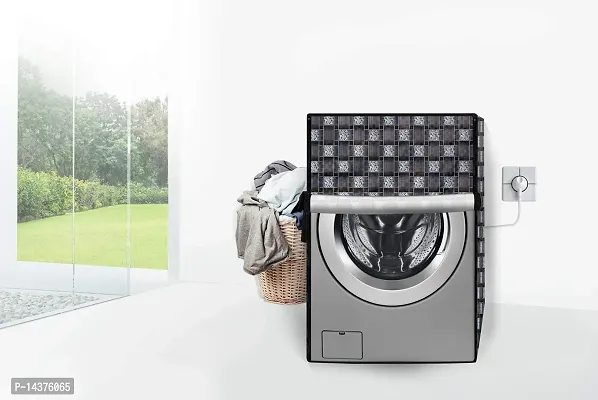 Stylista Washing Machine Cover Compatible for LG 6.5 kg Inverter Front Load FHT1065SNW.ABWPEIL Printed-thumb2