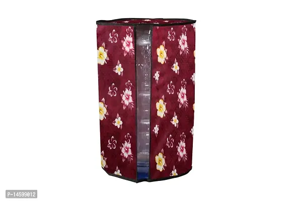 Stylista PVC 20ltr Water Dispenser Bottle Cover Pack of 2, Floral Pattern Red-thumb5