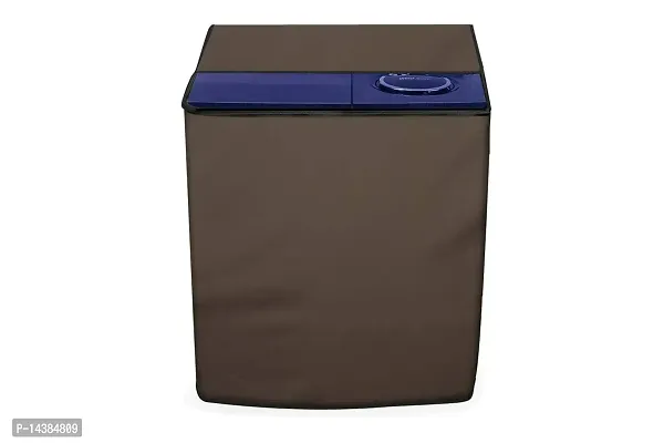 Stylista Washing Machine Cover Compatible for LG 10 kg 5 Star semi Automatic Top Loading P1045SGAZ Beige Solid