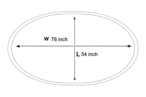 Stylista Plastic Pin Check Pattern Oval Shaped 4 Seater Dining Table Cover with White Border Lace (Violet, 54x78 inches, Pack of 1)-thumb3